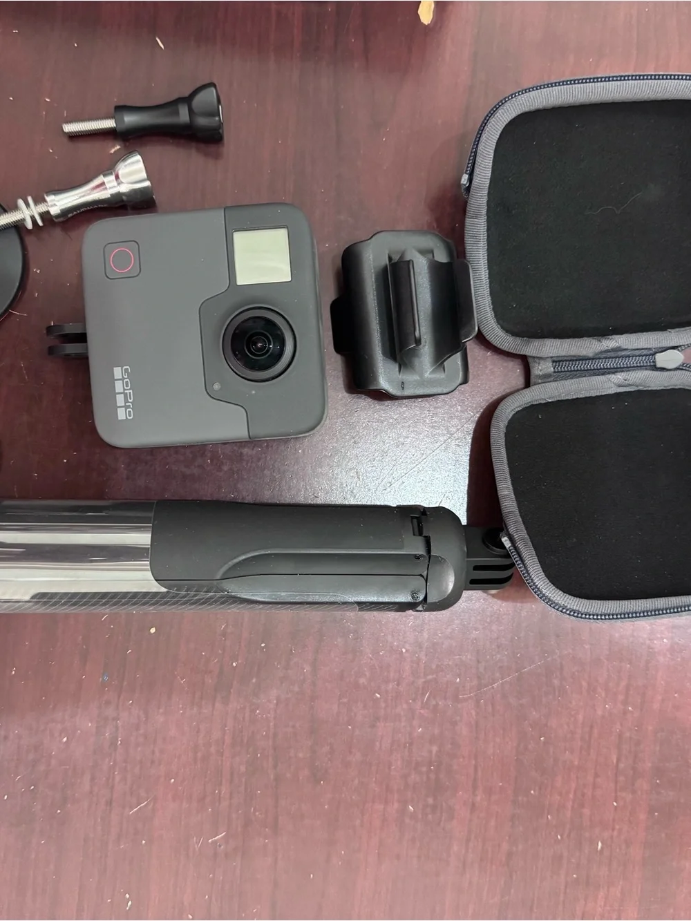 GoPro Fusion camera with accessories- Matte Dark Gray